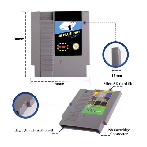 Latest 1000 in 1 N8 Plus Game Card 8GB TF Card For NES 8 Bit Video Game Console Remix Game Cartridge