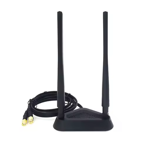 2.4G5G Dual Band Extension Cable Antenna WIFI Router Wireless Network Card 8DB SMA Antenna Magnetic
