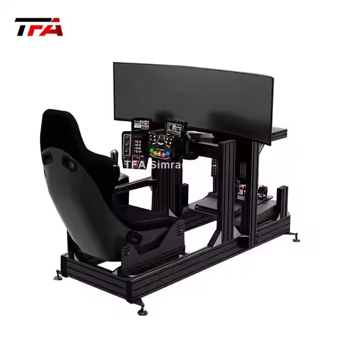 High Stability Black Aluminum Frame Racing Sim Rig VR Racing Car Arcade Game Machine Racing Complete