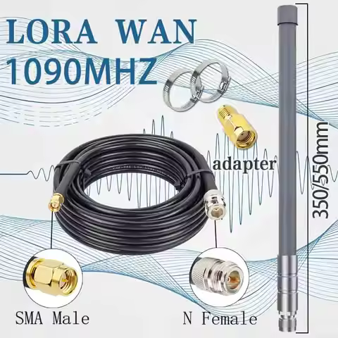 1090MHz ADS‑B Fiberglass Antenna High Gain Omni Outdoor Waterproof IP67 for FlightRadar24 FlightAwar