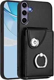 Mobile Phone Case for Samsung Galaxy A37 5G Case with Card Slots [7 Card Slots], 360 Ring Stand Leat