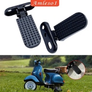 [Amleso1] 2x Bike Rear Pedals Universal Non Slip Foot Pedal Aluminum Alloy Foldable Foot