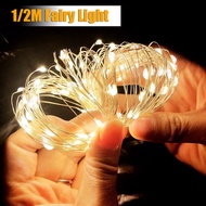 1/2M Fairy Light Battery Powered Copper Wire Light for Christmas Garland Indoor Bedroom Home Wedding New Year Decoration