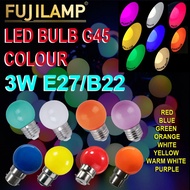 [Local Seller] led colour bulb ping pong bulb cute bulb 3.0W E27 B22D (9 DIFFERENT COLOUR) (Lampu Ra