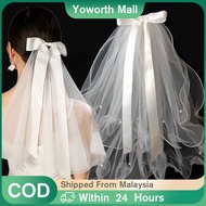 White Bridal Veil / Nikah Bridal Veil / Bridal Shower Wedding Veil / Pengantin Wedding Veil