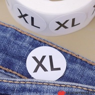 LEMONTRE8EDY 500Pcs/Roll Clothing Size Sticker, XS/S/M/L/XL/2XL/3XL Universal Size Size Tag Stickers
