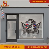 CUSTOM NAME STICKER BARBERSHOP GLASS STICKER CUSTOM NAME HAIR CUTTING WALL STICKER