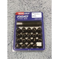 Original Rays Wheel Nut & Lock Set M12 P1.5 Black 🇯🇵