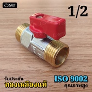 (ส่งจากไทย) ISO ทองเหลืองแท้ มินิบอลวาล์ว Cotora มินิวาล์ว โคโตระ บอลวาล์ว วาล์วน้ำ บอลวาล์ว 4หุน บอลวาล์ว 1/2นิ้ว สต๊อปวาล์ว mini ball valve (PP) ผู้