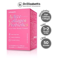 Korea Dr.Elizabeth's Low Molecular Fish Collagen Probiotics (2g x 50 pcs) Powder Halal Friendly Detox Skin