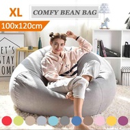 2021 New Year CNY S/M/L/XL Ready-made Bean Bag Sofa Cover bean beg Sofa Bag Chair Cover Indoor Cover（Only sofa cover）