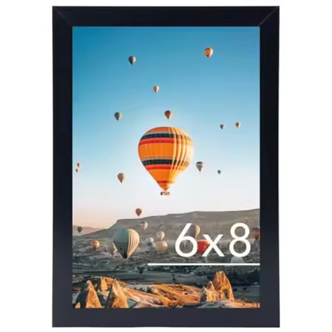 6x8 Picture Frame for Wall Hanging or Tabletop, Wall Mounting Horizontally or Vertically, 6 x 8 Wall
