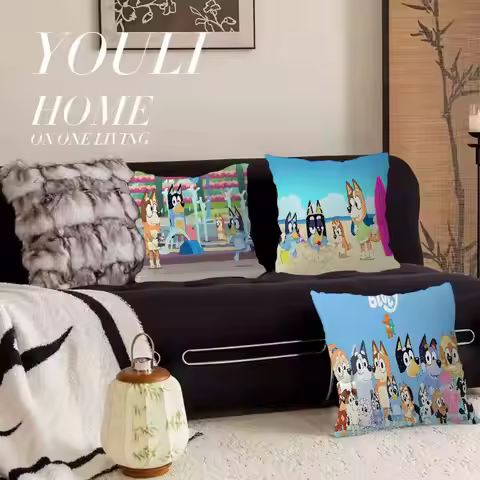 Cartoon B-Blueys Pillow Gift Home Office Decoration Bedroom Sofa Car Cushion Cover case 45x45