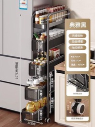 廚房夾縫置物架 極窄縫隙收納櫃多層 冰箱側邊抽拉櫃 蔬果小推車
