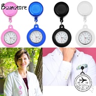 BSUNSTORE Pocket Watch Silicone Brooch Pin Clip-on Fob Watch