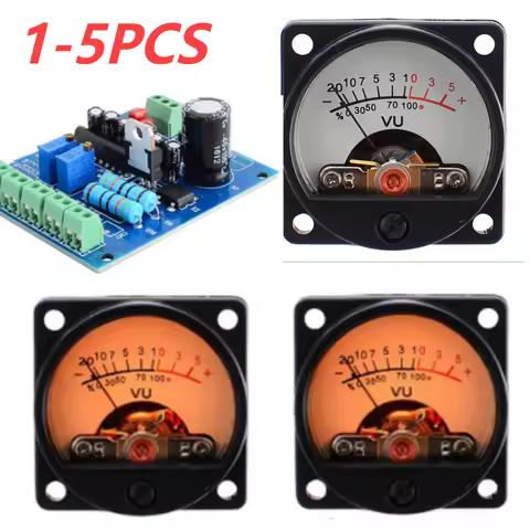 1-5PCS 6V-12V Panel VU Meter Bulb Warm Back Light Recording 500UA VU Meter Audio Level Amp Meter Ele
