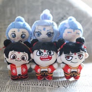 Cute Little Nezha Pendant Plush Toy Doll Magic Boy Haunted Sea Bag Ornaments Doll Keychain Doll Doll