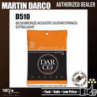 Martin Darco D510 80/20 Bronze Acoustic Guitar Strings Extra Light 10-47 (D 510/D-510)