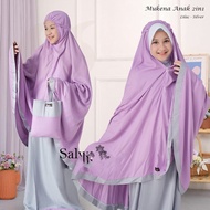 YUNASHOP Mukena anak tanggung kombinasi tazbiya twotone salwa 2IN1 bahan rayon bali adem mukena anak perempuan sd rukuh 7-12tahun