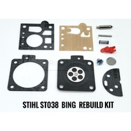 STIHL ST038 Chain Saw BING carb Rebuild Kit Made In USA parts