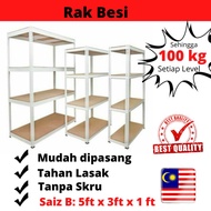 RAK BESI MUDAH ALIH / STORAGE RACK / DIY RAK BESI / RAK STOR / RAK TANPA SKRU.