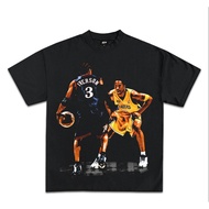 IVERSON VS. KOBE Round Neck Short Sleeve Shirt Made Of 1 Cotton Fabric Good Ventilation Quality Prin