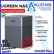 UGREEN DH4300 Plus 4Bay NAS (Rockchip A76+A55 8 Core CPU, 8GB RAM, 2.5GbE LAN, 4K HDMI, USB-C x1, US