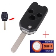 กรอบกุญแจพับ Honda Accord G7 , G8 พร้อมโลโก้ H + ถ่าน Sony CR1616