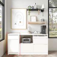 SB Design Square KUCHE ตู้ถังขยะ ขนาด 45 ซม. รุ่น Purin (บานเปิดซ้าย) สีขาว (45x40x85 ซม.)