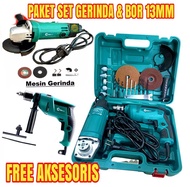 BOR TERMURAH (COD) MESIN BOR 13MM SET // BOR 10MM SET KOPER Mesin Bor Beton Koper 13mm Set - Bor Tembok Impact Drill Listrik SPT RYU MAKTEC DAN MAKITA Asia Baud