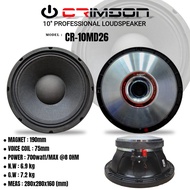 SPEAKER COMPONENT CRIMSON CR-10MD26 SPEAKER 10 INCH VC 3 INCH ORIGINAL