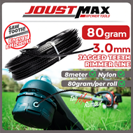 80G 3.0MM Grass Cut Trimmer Saw Tooth Line Spool Nylon Cord Wire String Tali Mesin Rumput Gigi Trimm