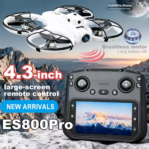 ES800 Pro Mini Drone 8K Professional HD Camera Brushless WiFi FPV Dron Obstacle avoidance Screen Hel