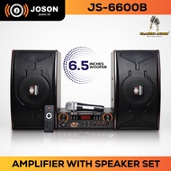 Joson JS-6600B Professional Audio Speaker Amplifier Set with 2pcs 10 inches Speaker (Original)