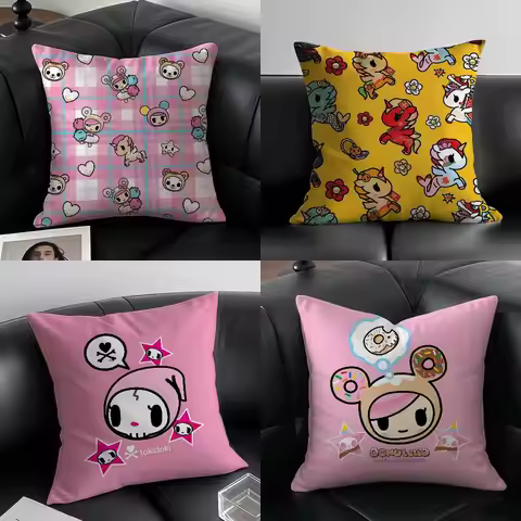 Japan Tokidoki Creative Pillow Case Pattern Printing Pillowcase Living Room Sofa Cushion Cover Bedro