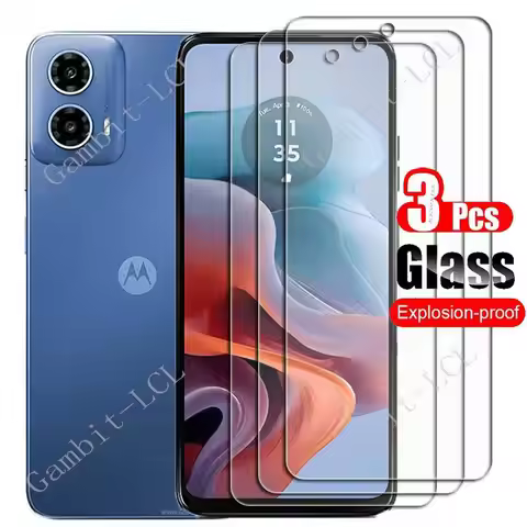 3PCS 9H HD Tempered Glass For Motorola Moto G34 5G 6.5" Protective ON MotorolaMotoG34 MotoG345G Scre