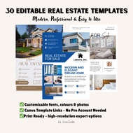 Real Estate Marketing Template Editable Canva | Property Agent Social Media Pack