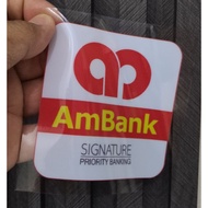 STICKER CERMIN KERETA AM BANK Tampal dalam