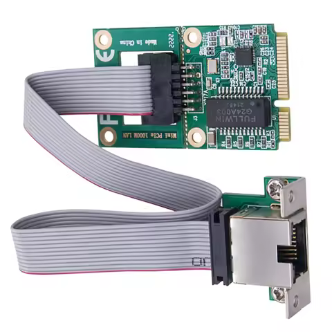 Gigabit Ethernet NIC Adapter RTL8111H Mini PCIe Network Adapter 10/100/1000M Mini PCI Express Gigabi