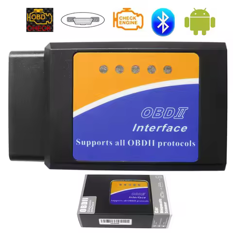 Bluetooth V1.5 ELM327 Obd2 Scanner ELM 327 V 1.5 Car Diagnostic-Scanner For Android Elm-327 OBDII Co