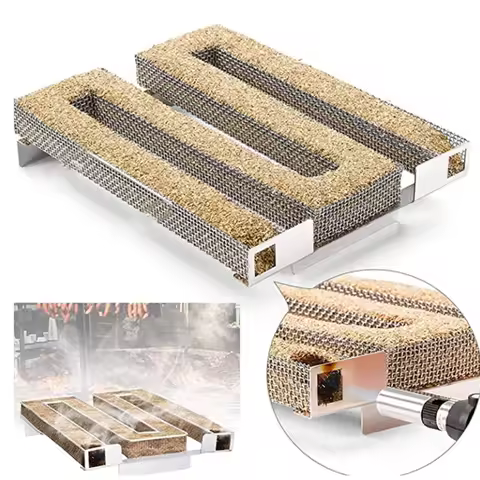 Hot Cold Smoke Generator for BBQ Grill or Smoker Wood Dust Hot and Cold Smoking Salmon Meat Burn Coo