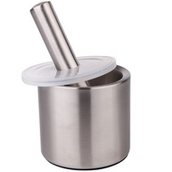 Eurochef Stainless Steel Mortar And Pestle Crushing Tool With Translucent Lid Covering - Silver EE38