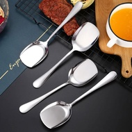 Big Spoon Long Handle Comfortable Grip Ladling Stainless Steel Buffet Dinner Large Size Serving Spoon Daily Use