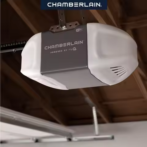 Quiet Wi-Fi Garage Door Opener B2405 Easy Setup - 1/2HP Lifting Force Wireless Keypad Strong Securit