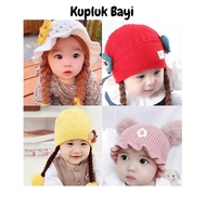 MATAHARI Beanie hat Braided Sunflower Embroidery baby Girl Newest Beanie baby Girl baby hat wig Cute
