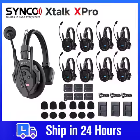 SYNCO Xtalk XPro 9 5 3 2 Wireless Headset Intercom System 2.4G Communication Wireless Microphone for