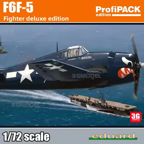Eduard R7077 F6F-5 Hellcat Deluxe Edition 1/72 Scale Model Kit Grumman US Navy Fighter