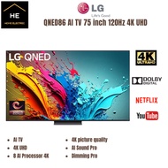 LG QNED86 75 inch 4K 120Hz HDR10 AI Smart TV Televisyen 75QNED86TSA