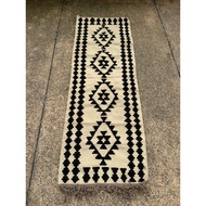 UTA Handmade Wool Kilim Rugs Runner 200x70cm Area Carpet Green Runner