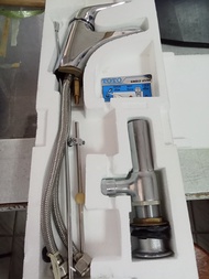 TOTO TS200A ก๊อกผสมอ่างล้างหน้าแบบก้านโยกครบชุดมี สะดืออ่างล้างหน้า ชนิดป๊อปอัพพร้อมก้านดึงชุดป๊อบอ